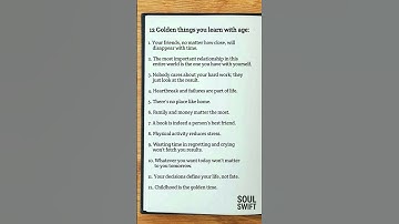 12 Golden Life Lessons You Learn With Age 🌟💭 #LifeTruths #SoulSwift