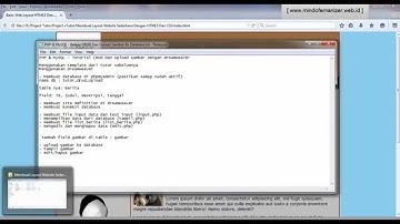 PHP & MySQL - Tutorial CRUD Dan Upload Gambar Dengan Dreamweaver [part 1]