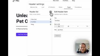 How to customize your Header Menu on your website with links