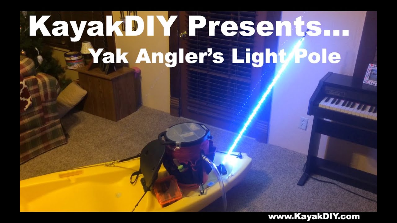 homemade led whip light pole: great for kayak, boat, atv