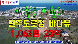 205. [제주도토지] 애월읍사무소 인근ㅣ고지대에 위치 바다뷰 양호ㅣ일주도로와 2차선도로 앞뒤로 접ㅣ전시장, 물류창고, 대형마트부지 추천ㅣ광개토왕공인중개사 010-6232-6260