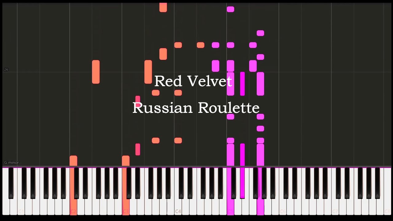 Red Velvet (레드벨벳) – Russian Roulette (piano tutorial) synthesia acoustic  [Piano Sheet Music] 