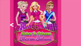 Frozen Sisters In Princess Charm School - Barbie dressup games for kids screenshot 2