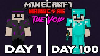 I Survived 100 Days In The Void On Hardcore Minecraft And This Is What Happened