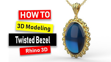 Twisted Bezel Pendant with 3D Modeling in Rhino 3D: Jewelry CAD Design Tutorial #117