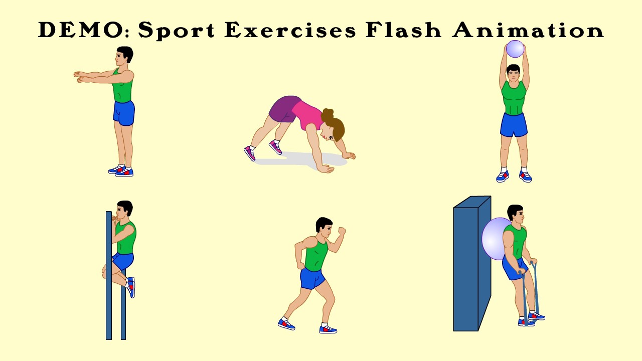 Sports exercises. Exercises animation. Exercises about anime.