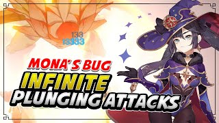 BUG Mona Infinite Plunging Attacks! 【Genshin Impact】
