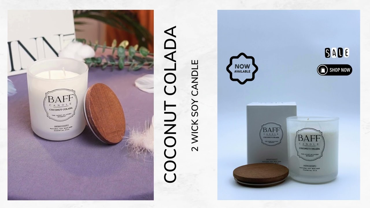 Coconut Colada  Soy Scented Candle