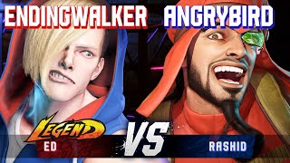 SF6 ▰ ENDINGWALKER (Ed) vs ANGRYBIRD (Rashid) ▰ High Level Gameplay