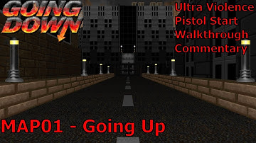 Doom II: Going Down (Ultra Violence 100%) Walkthrough (MAP01: Going Up)