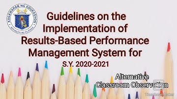 Guidelines on the Implementation of Results-Based Performance Management System for S.Y. 2020-2021