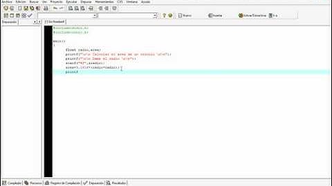 Programa que calcula el area de un circulo en c++