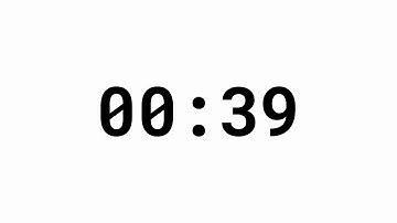 39 Second Countdown Timer -  White Background
