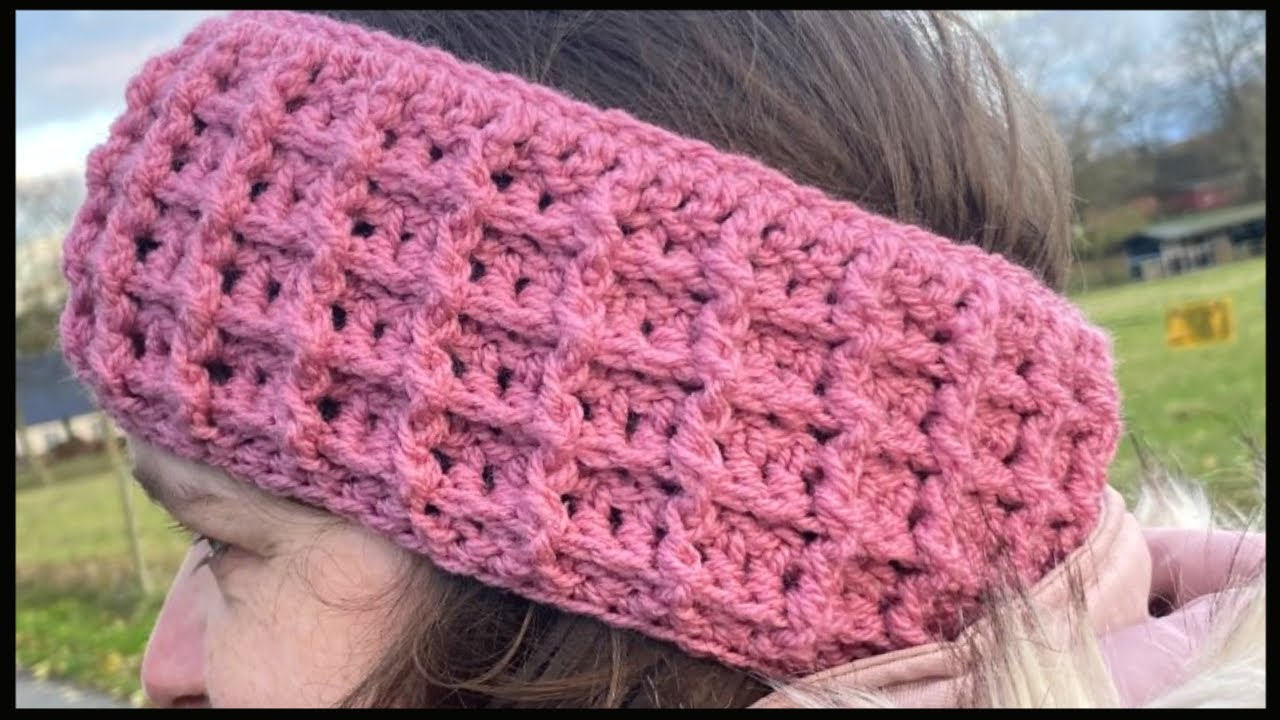 WAFFLES!! Cool Waffle Stitch Headband Crochet Headband Tutorial YouTube