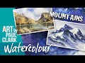 How to Paint Mountains in Watercolour - 3 Easy Ways!
