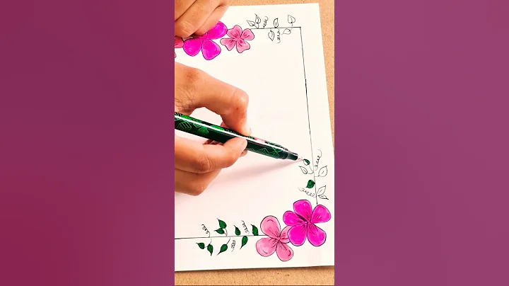 Easy front page design for project 🌿🌸 #frontpagedesign #borderdesign #art #shorts