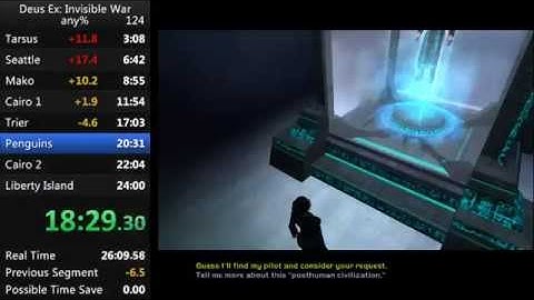 Deus Ex: Invisible War any% speedrun in 23:53 w/o loads