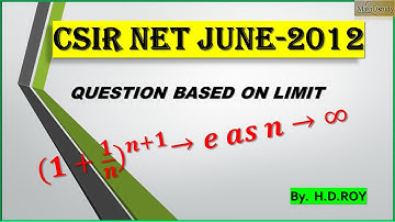 01# ||CSIR NET JUNE-2012 || BASED ON LIMIT ||