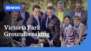 Police move on protesters at 2032 Games stadium site | ABC NEWS