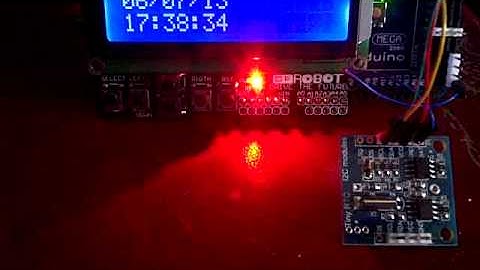 Arduino Mega 2560 with Real Time Clock and LCD Shield