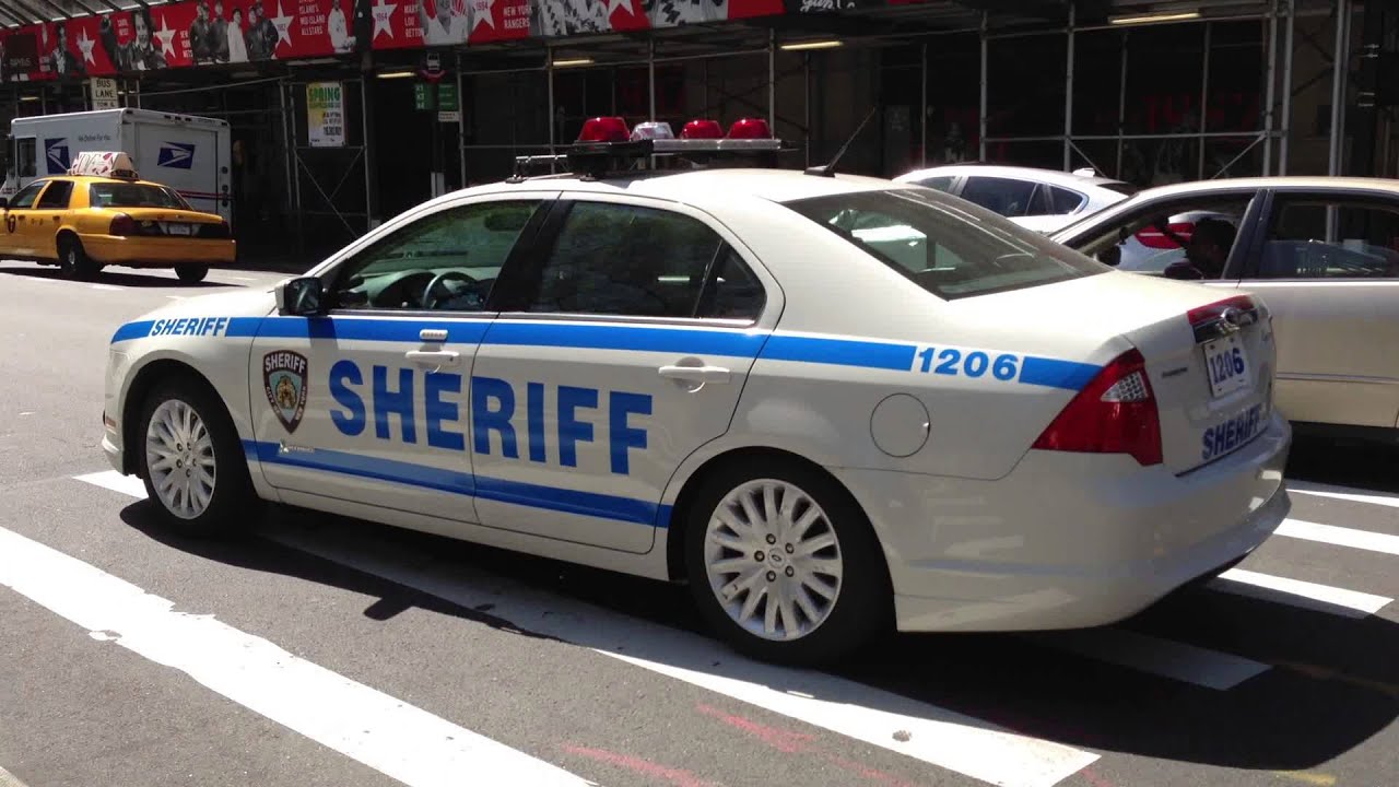 RARE NEW YORK CITY SHERIFF'S UNIT AROUND PARK ROW & BROADWAY IN LOWER