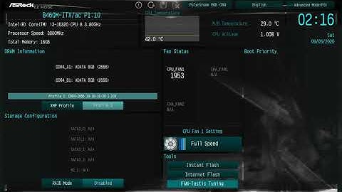 Quick Bios Overview AsRock B460m ITX AC motherboard for 10th gen Intel CPU