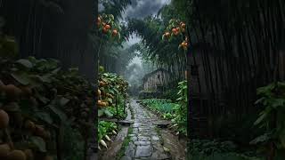🏡 Ancient Chinese Village in Endless Rain | Rainy Town 4K |  #countryside #rain #natureambience