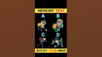 Test Your Memory Power : Guess The Correct One ! | Memory Test Puzzles #shorts #difficult #viral