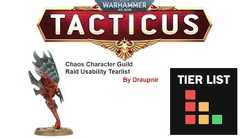 Chaos characters guild raid usability tier list by Draupnir