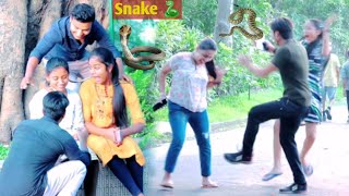 🐍 Snake Prank on Cute Girls😵😵 || GULLY STAR