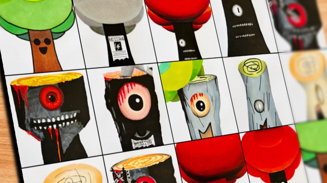 Dibujo de [ Mr Tree ]  Incredibox Sprunki: Fase 1 a fase 12 + Fan Art