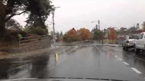 Carmanah R920 RRFB Crosswalk in the rain