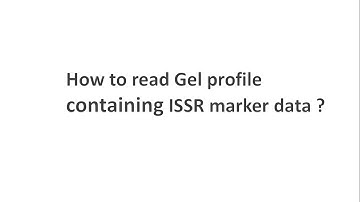 How to read gel profile containing ISSR markers