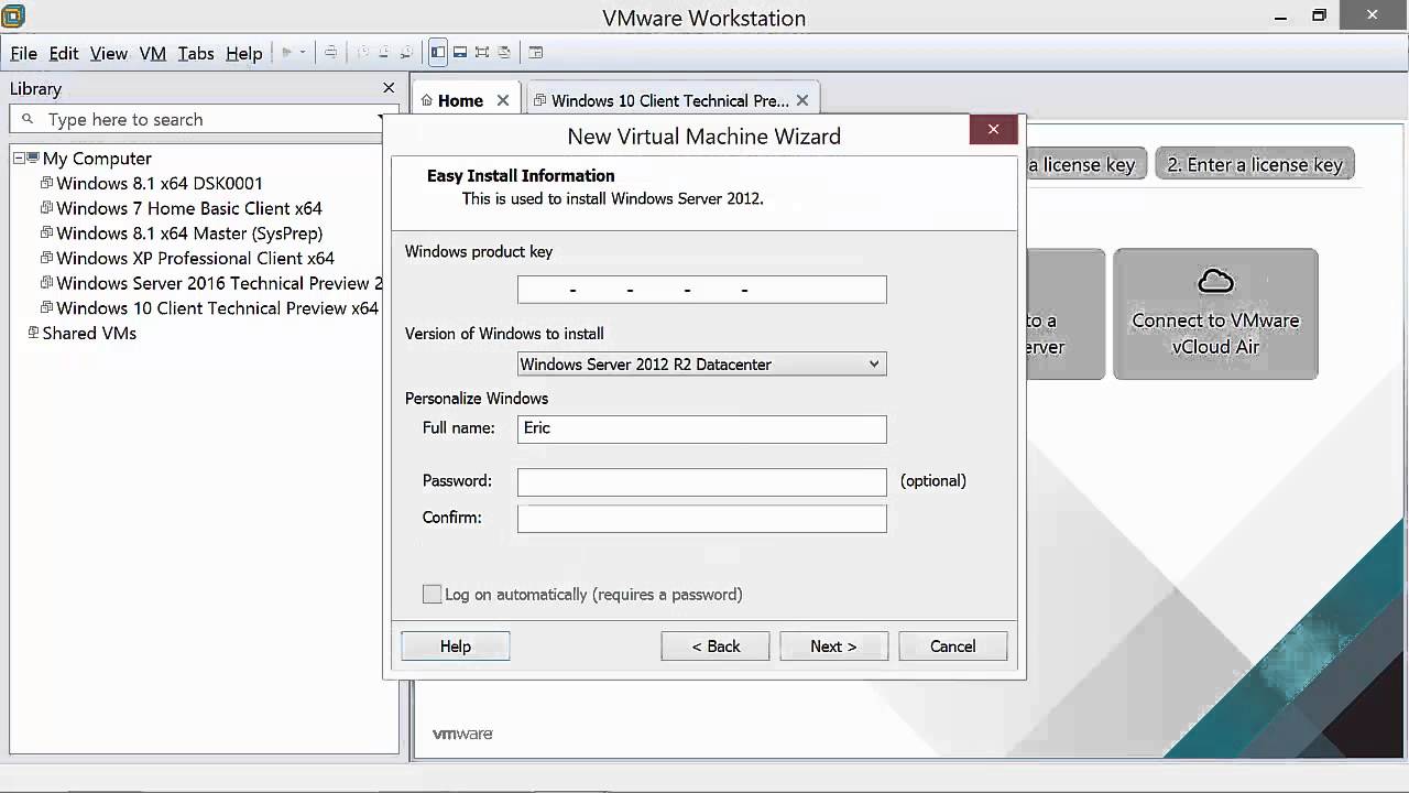 Creating A Virtual Server 2012 R2 Instance Using Vmware