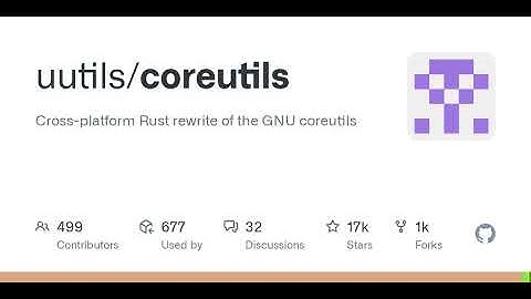GitHub - uutils/coreutils: Cross-platform Rust rewrite of the GNU coreutils
