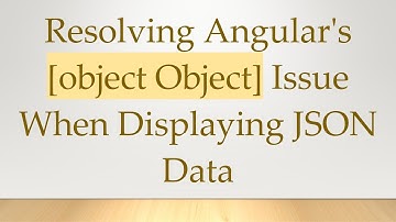 Resolving Angular