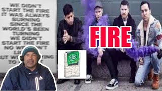Fall Out Boy - We Didn't Start the Fire (Lyric Video) - TicTacKickBack REACTION!!!