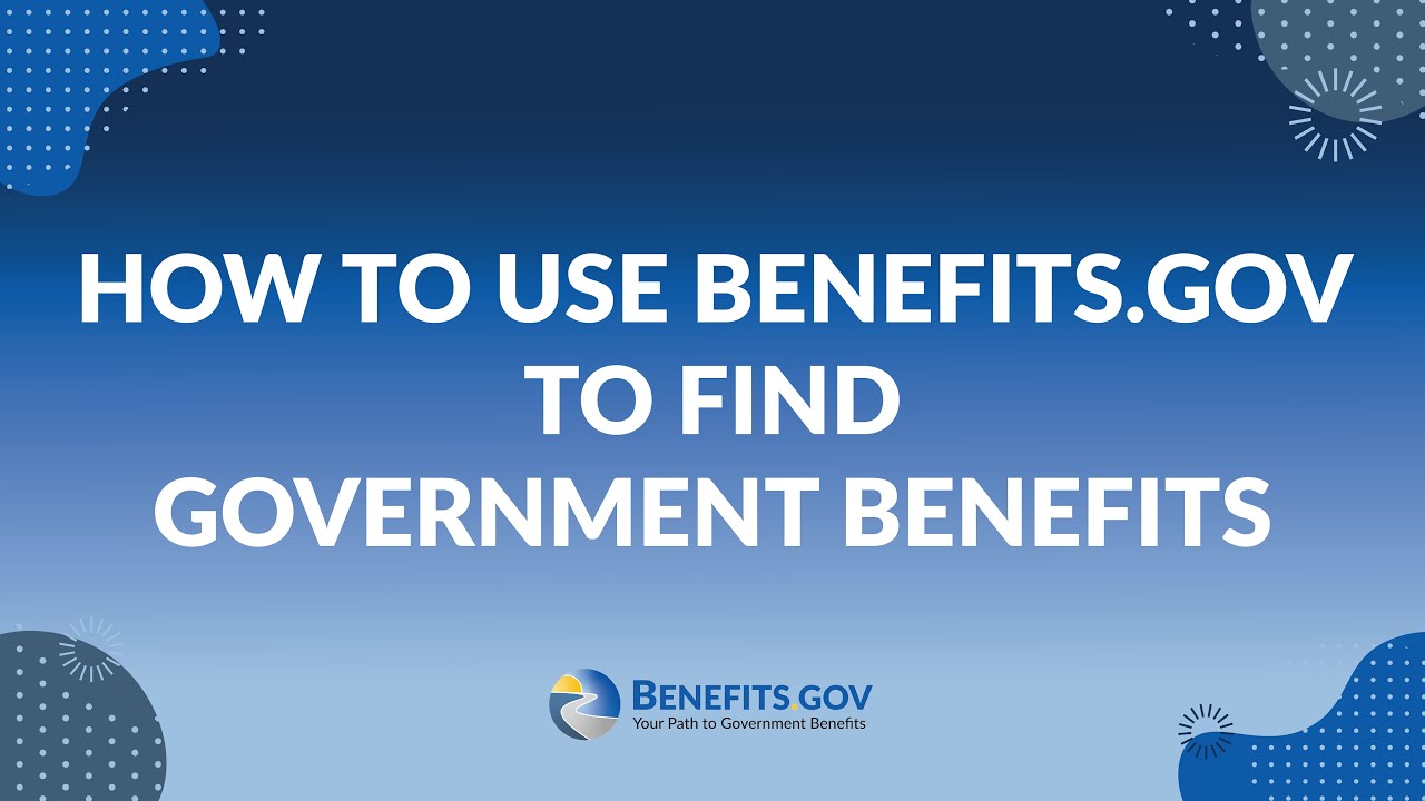How To Use Benefits gov To Find Government Benefits YouTube
