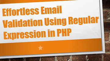 Effortless Email Validation Using Regular Expression in PHP