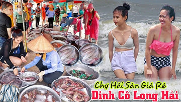Chợ Hải Sản Giá Rẻ Biển Dinh Cô Long Hải / Bãi Tắm Long Hải Vũng Tàu
