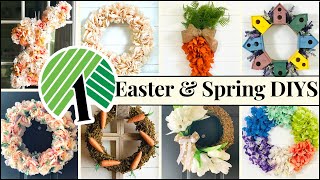 🌷17 AMAZING $1 DOLLAR TREE DIY Easter and Spring Wreaths For Your Front Door!!!