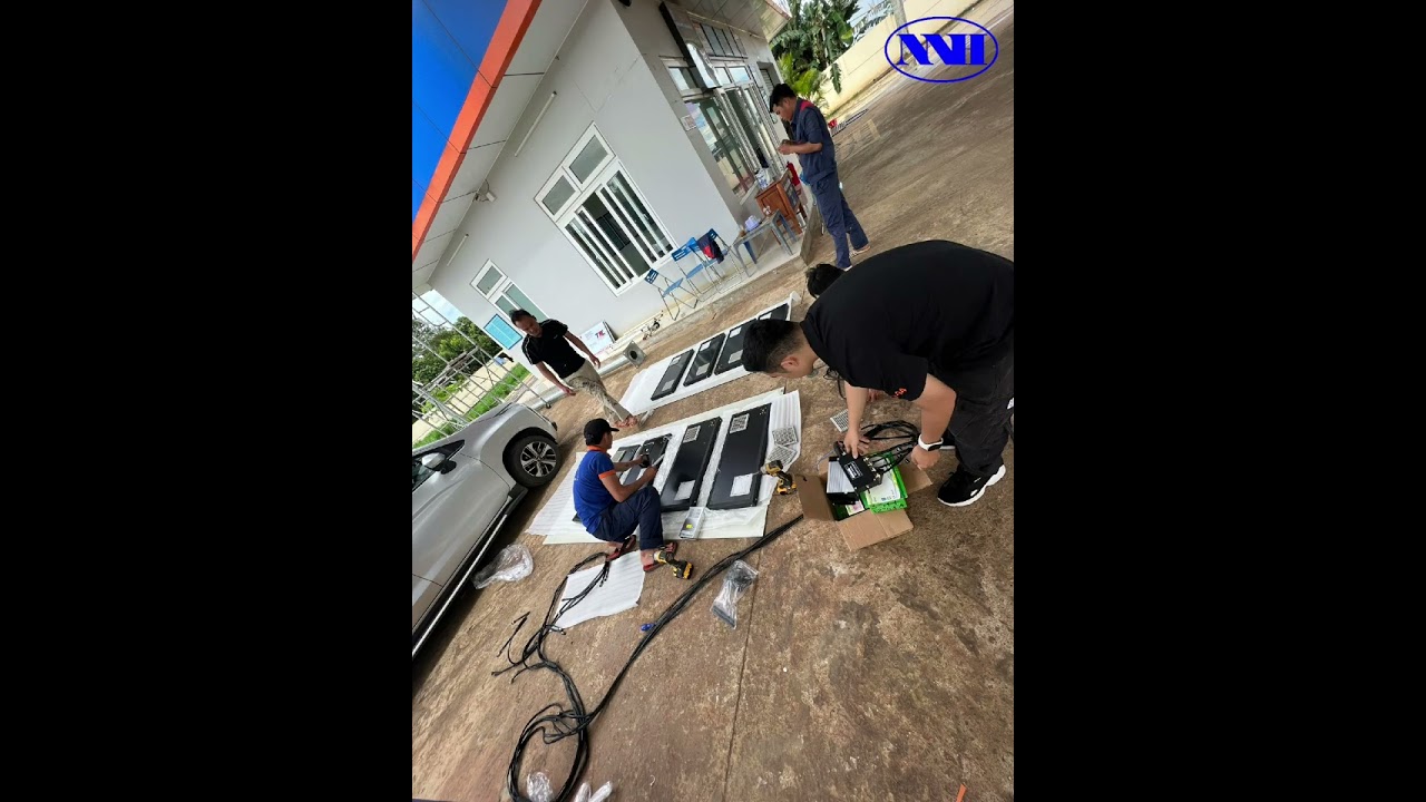 Installing a pylon sign at a fuel station