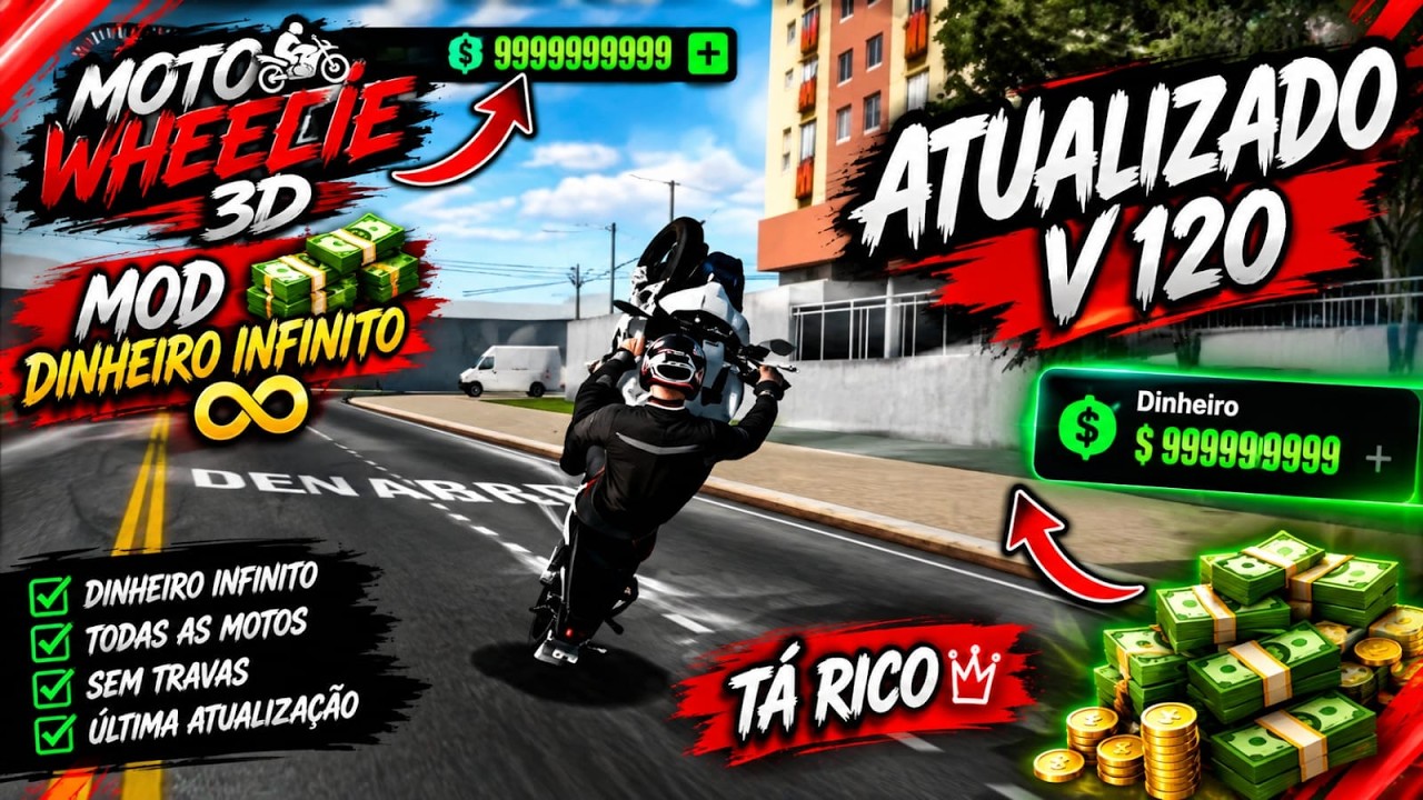 SAIUU MOTO WHEELIE 3D MOD APK DINHEIRO INFINITO ATUALIZADO