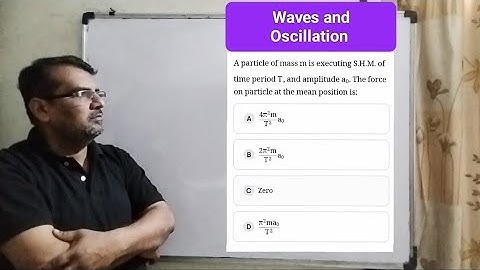 A particle of mass m is executing SHM of time period T and amplitude so The force on particle at