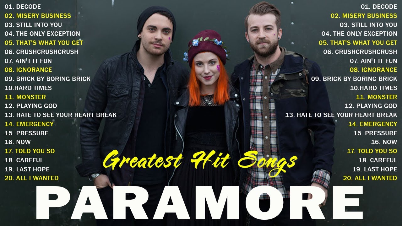 Paramore Greatest Hits 2023 Full album - The Best of Paramore