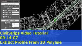 09 14 07 Extract Profile From 3D Polyline