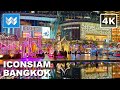 [4K] ICONSIAM River Park in Bangkok Thailand 🇹🇭 Night Walking Tour Vlog &amp; Travel Guide