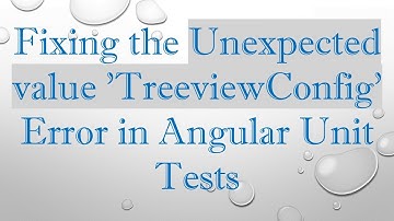 Fixing the Unexpected value 