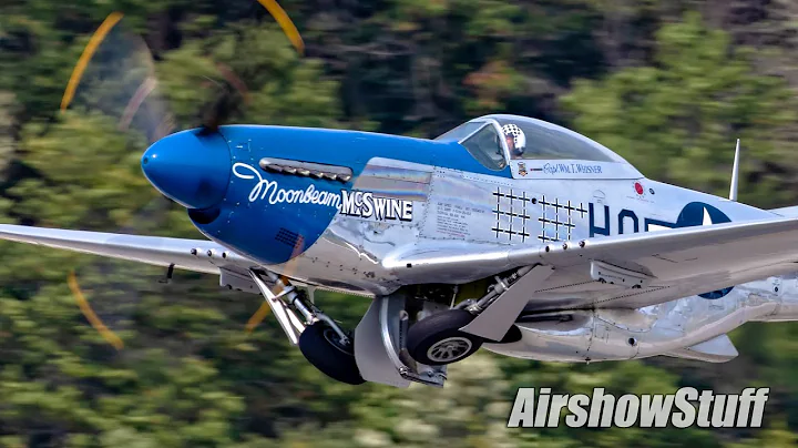 P-51 Mustang/F4U Corsair Low Flybys - No Music! - Northern Illinois Airshow 2021