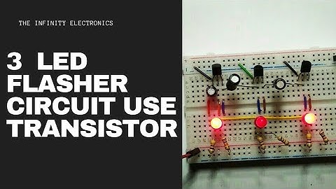 3 LED Flasher circuit use transistor